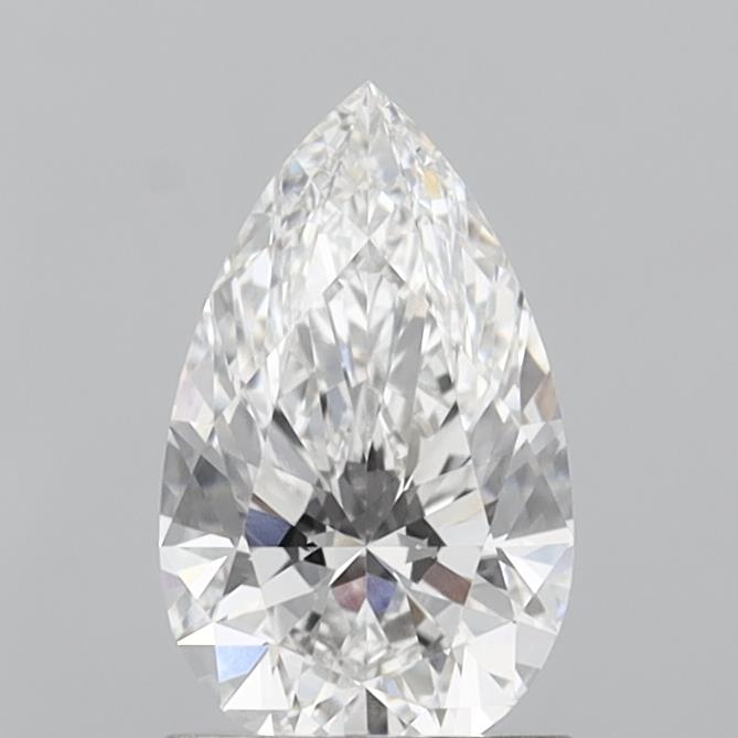 1.33 Carat Pear Shaped, Ideal Cut, F Color, VVS2 Clarity, IGI Certified Lab Grown Diamond