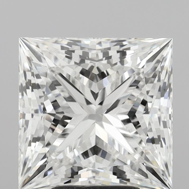 5.09 Carat Princess Shaped, Ideal Cut, F Color, VVS2 Clarity, IGI Certified Lab Grown Diamond