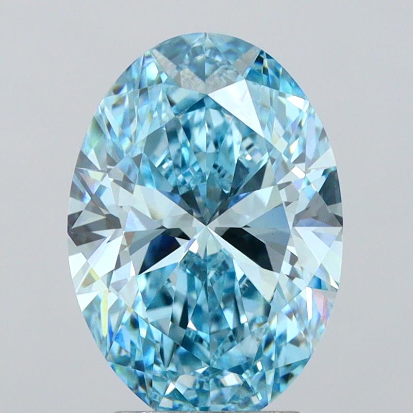 3.69 Carat Oval Shaped, Ideal Cut, VVS2 Clarity, IGI Certified Lab Grown Diamond