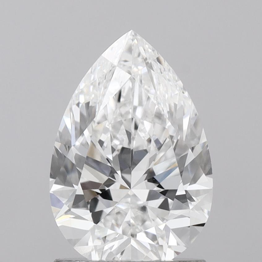 1.48 Carat Pear Shaped, Very Good Cut, D Color, VVS2 Clarity, IGI Certified Lab Grown Diamond