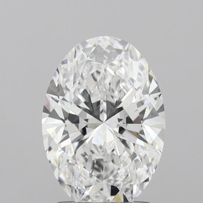 1.58 Carat Oval Shaped, Ideal Cut, D Color, VVS2 Clarity, IGI Certified Lab Grown Diamond