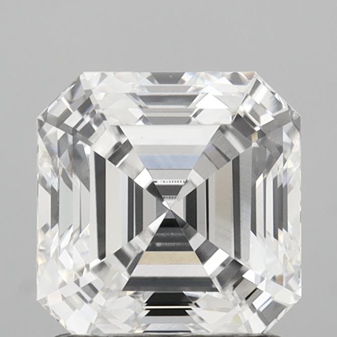 1.81 Carat Asscher Shaped, Excellent Cut, D Color, VVS2 Clarity, IGI Certified Lab Grown Diamond