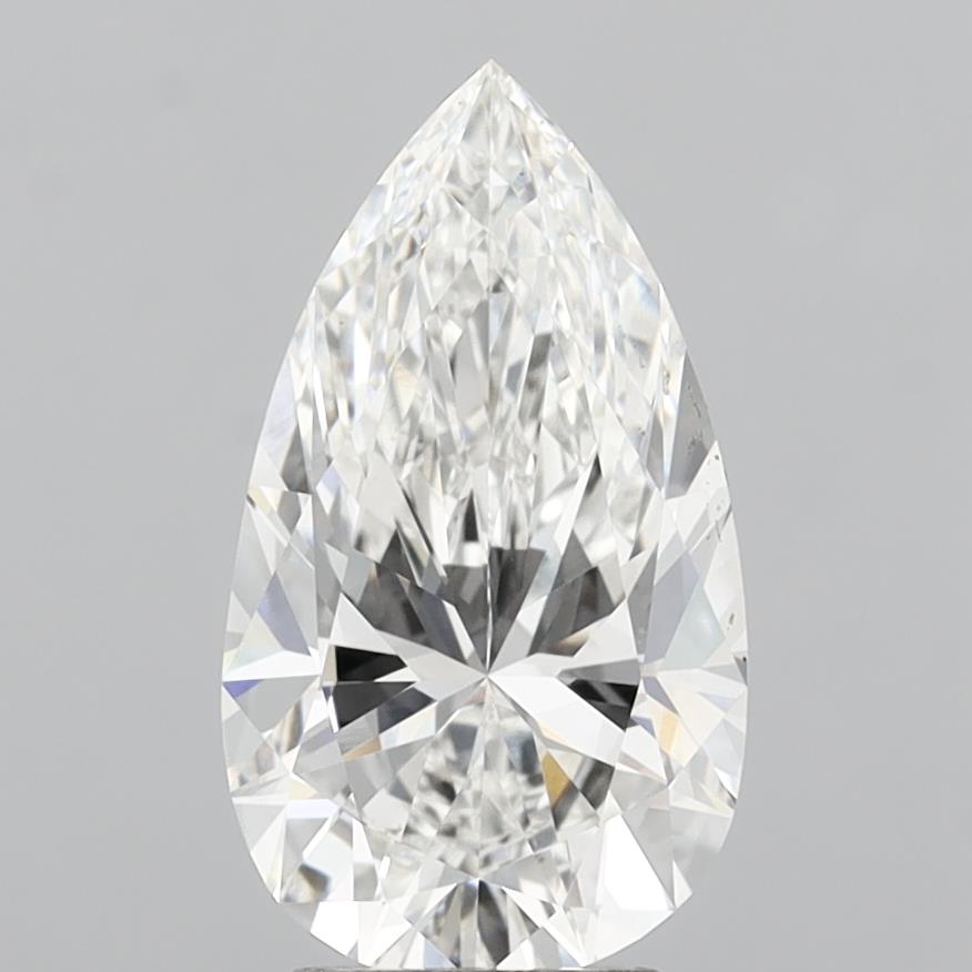 4.05 Carat Pear Shaped, Excellent Cut, F Color, VVS1 Clarity, IGI Certified Lab Grown Diamond