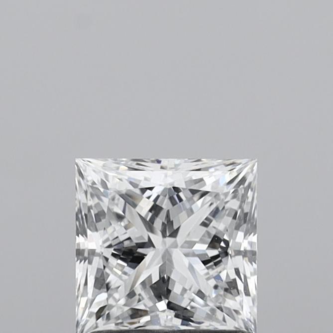 1.21 Carat Princess Shaped, Ideal Cut, D Color, VVS2 Clarity, IGI Certified Lab Grown Diamond