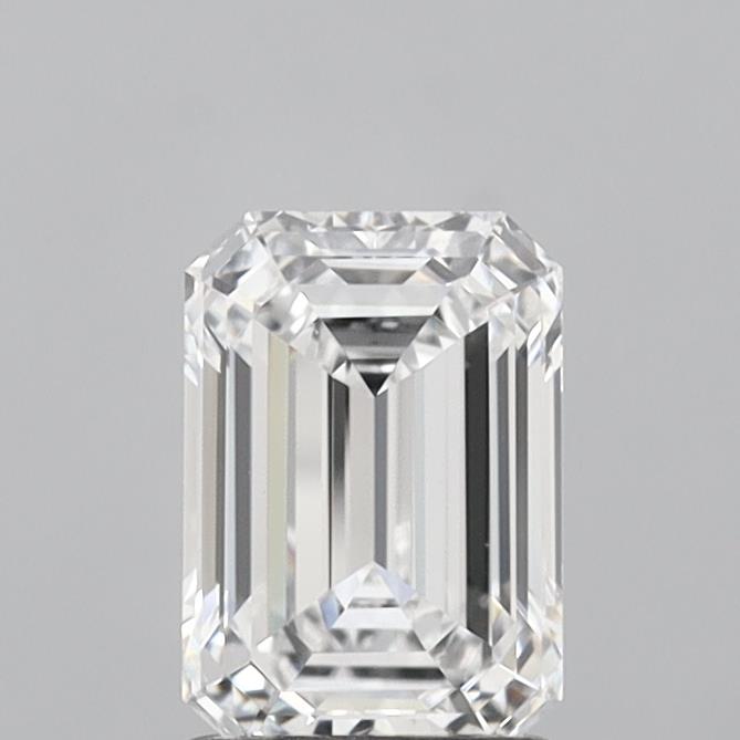 1.45 Carat Emerald Shaped, Ideal Cut, D Color, VS2 Clarity, IGI Certified Lab Grown Diamond