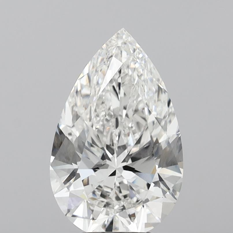 5.03 Carat Pear Shaped, Ideal Cut, G Color, VVS2 Clarity, IGI Certified Lab Grown Diamond