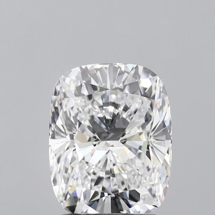 1.57 Carat Cushion Shaped, Ideal Cut, D Color, VVS2 Clarity, IGI Certified Lab Grown Diamond