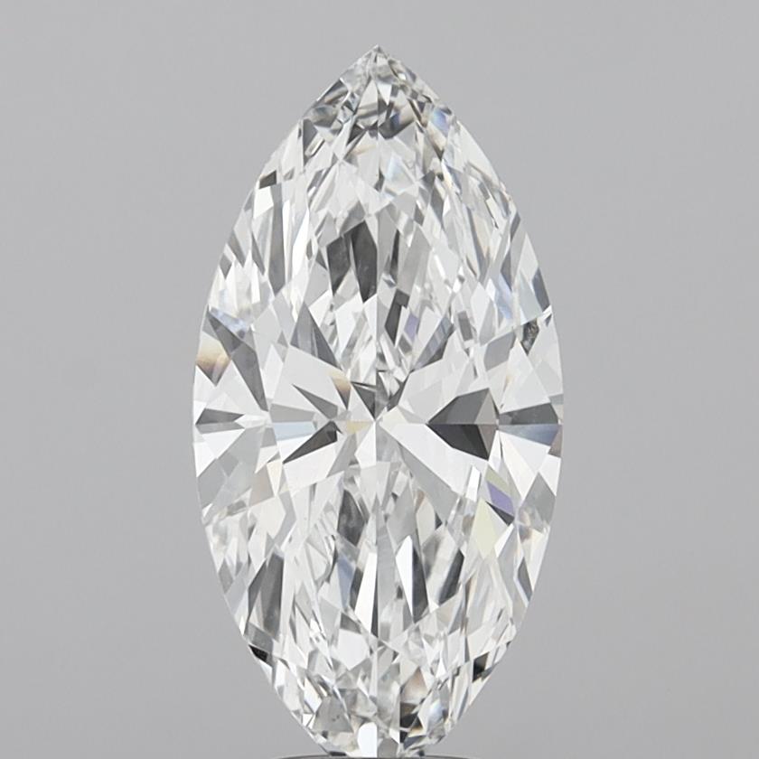 4.04 Carat Marquise Shaped, Excellent Cut, E Color, VVS2 Clarity, IGI Certified Lab Grown Diamond