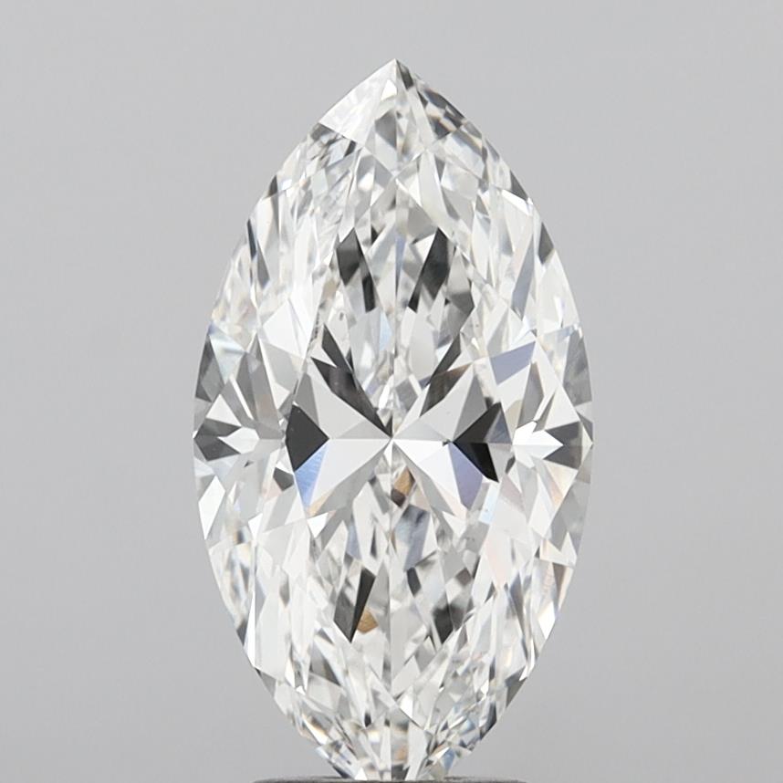 6.07 Carat Marquise Shaped, Ideal Cut, E Color, VVS2 Clarity, IGI Certified Lab Grown Diamond