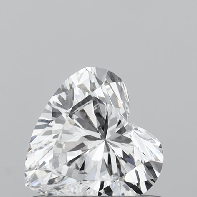 0.54 Carat Heart Shaped, Very Good Cut, D Color, VVS2 Clarity, IGI Certified Lab Grown Diamond