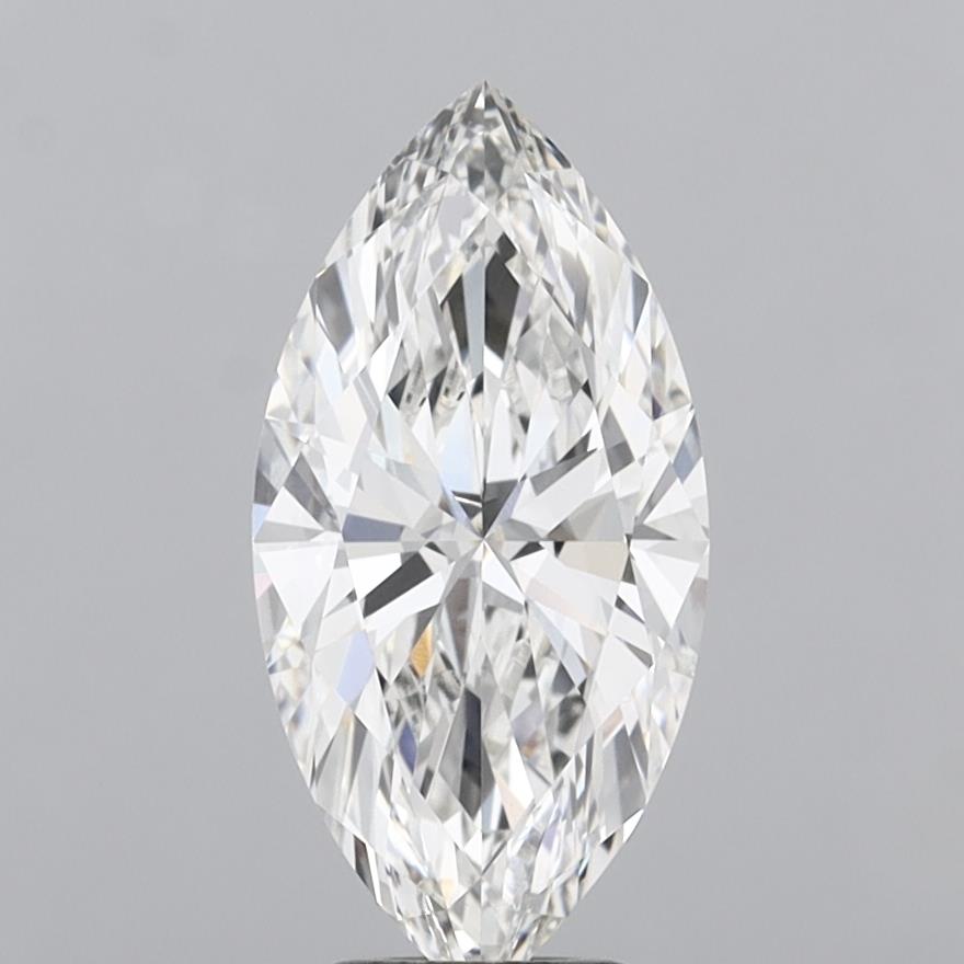 4.02 Carat Marquise Shaped, Ideal Cut, F Color, VVS2 Clarity, IGI Certified Lab Grown Diamond