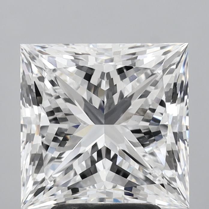 3.92 Carat Princess Shaped, Excellent Cut, E Color, VS1 Clarity, IGI Certified Lab Grown Diamond