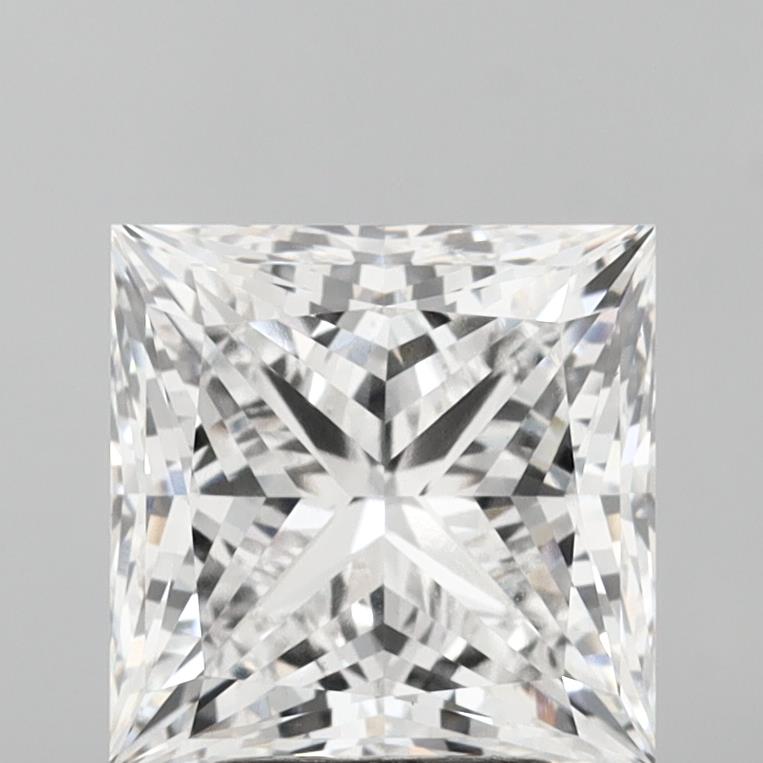 5.03 Carat Princess Shaped, Ideal Cut, E Color, VVS2 Clarity, IGI Certified Lab Grown Diamond