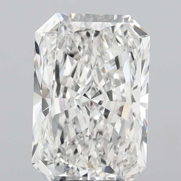 5.56 Carat Radiant Shaped, Excellent Cut, F Color, VVS2 Clarity, IGI Certified Lab Grown Diamond