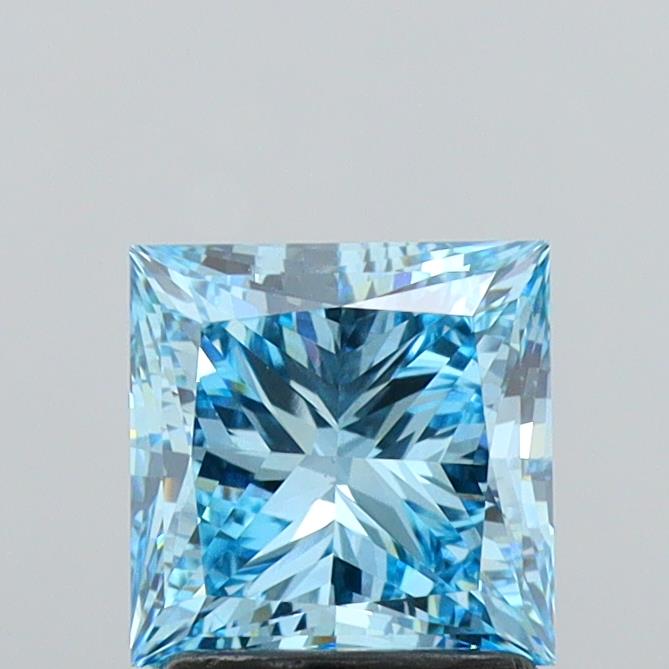 1.90 Carat Princess Shaped, Ideal Cut, VS1 Clarity, IGI Certified Lab Grown Diamond