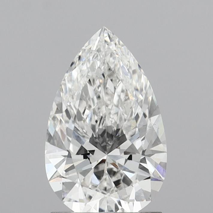 1.54 Carat Pear Shaped, Ideal Cut, E Color, VS2 Clarity, IGI Certified Lab Grown Diamond