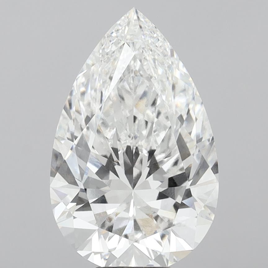 8.08 Carat Pear Shaped, Ideal Cut, E Color, VVS2 Clarity, IGI Certified Lab Grown Diamond