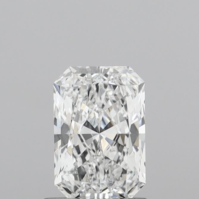 0.95 Carat Radiant Shaped, Ideal Cut, D Color, VVS2 Clarity, IGI Certified Lab Grown Diamond