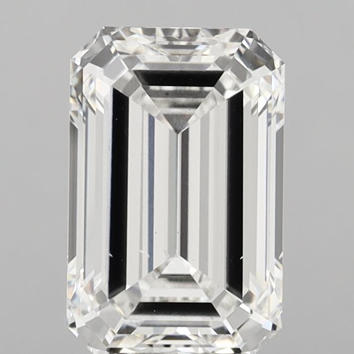 5.02 Carat Emerald Shaped, Ideal Cut, F Color, VS2 Clarity, IGI Certified Lab Grown Diamond