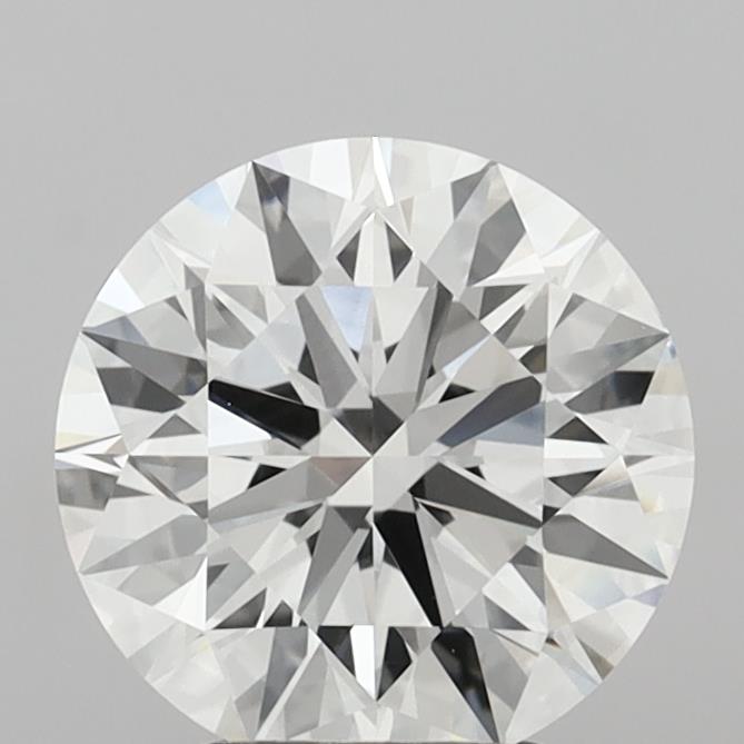 3.08 Carat Round Shaped, Ideal Cut, F Color, VVS2 Clarity, IGI Certified Lab Grown Diamond