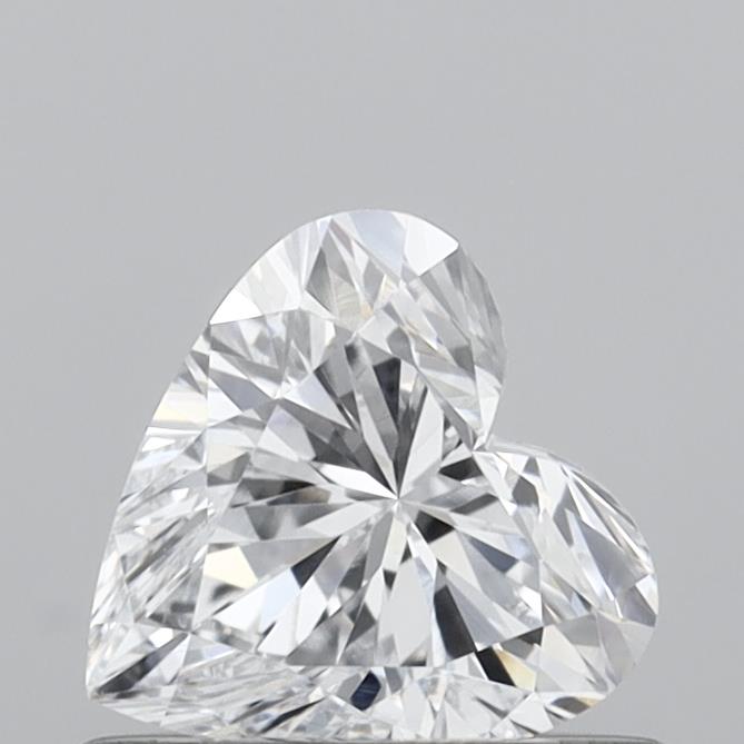 0.55 Carat Heart Shaped, Very Good Cut, D Color, VVS2 Clarity, IGI Certified Lab Grown Diamond