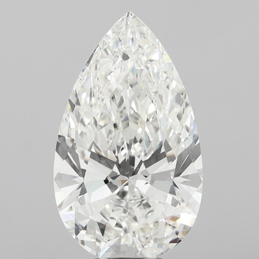 7.07 Carat Pear Shaped, Ideal Cut, F Color, VVS2 Clarity, IGI Certified Lab Grown Diamond
