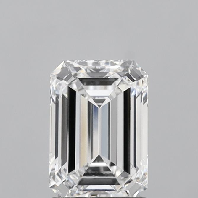 1.33 Carat Emerald Shaped, Ideal Cut, D Color, VVS1 Clarity, IGI Certified Lab Grown Diamond