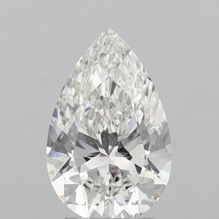 3.08 Carat Pear Shaped, Ideal Cut, F Color, VVS1 Clarity, IGI Certified Lab Grown Diamond
