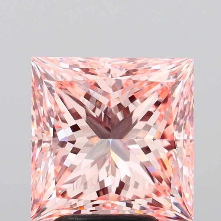 4.08 Carat Princess Shaped, Ideal Cut, VVS2 Clarity, IGI Certified Lab Grown Diamond