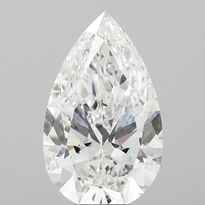 6.01 Carat Pear Shaped, Ideal Cut, E Color, VVS2 Clarity, IGI Certified Lab Grown Diamond
