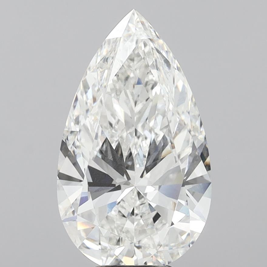 7.02 Carat Pear Shaped, Excellent Cut, E Color, VVS2 Clarity, IGI Certified Lab Grown Diamond
