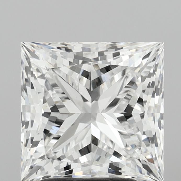 3.05 Carat Princess Shaped, Ideal Cut, D Color, VS1 Clarity, IGI Certified Lab Grown Diamond