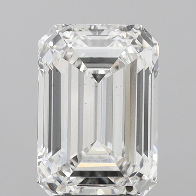 2.84 Carat Emerald Shaped, Ideal Cut, E Color, VS2 Clarity, IGI Certified Lab Grown Diamond