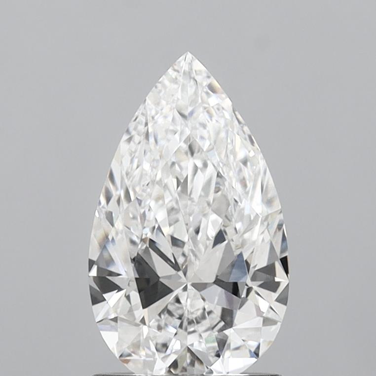 1.42 Carat Pear Shaped, Ideal Cut, D Color, VVS2 Clarity, IGI Certified Lab Grown Diamond