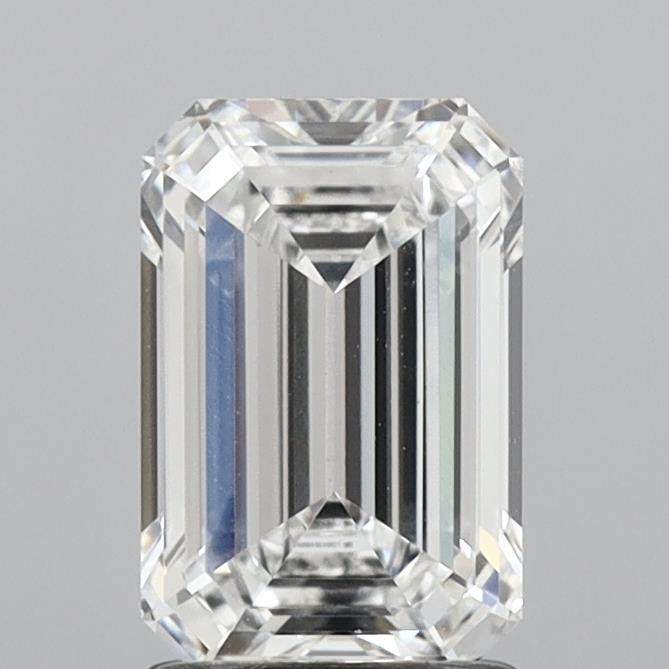 2.09 Carat Emerald Shaped, Ideal Cut, F Color, VVS2 Clarity, IGI Certified Lab Grown Diamond