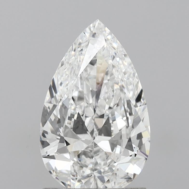 1.36 Carat Pear Shaped, Very Good Cut, D Color, VS1 Clarity, IGI Certified Lab Grown Diamond