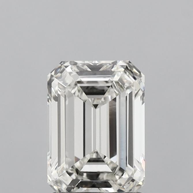 1.47 Carat Emerald Shaped, Ideal Cut, G Color, VVS2 Clarity, IGI Certified Lab Grown Diamond