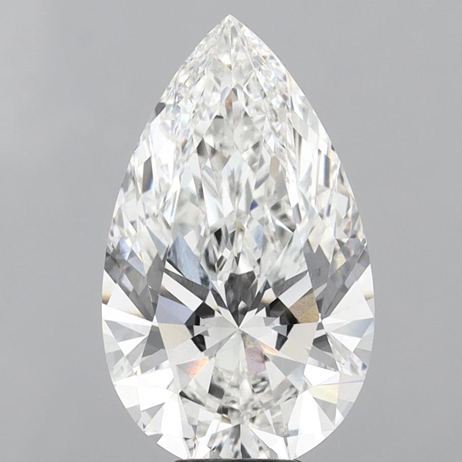 8.07 Carat Pear Shaped, Ideal Cut, F Color, VVS2 Clarity, IGI Certified Lab Grown Diamond
