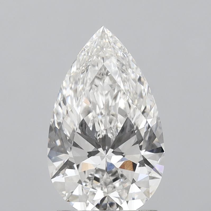 1.82 Carat Pear Shaped, Ideal Cut, F Color, VVS2 Clarity, IGI Certified Lab Grown Diamond