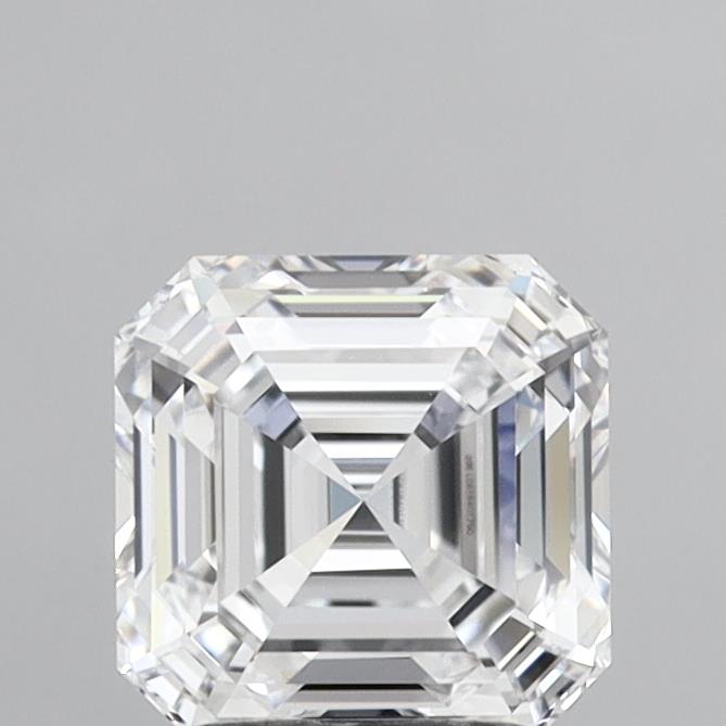 2.12 Carat Asscher Shaped, Ideal Cut, E Color, IF Clarity, IGI Certified Lab Grown Diamond