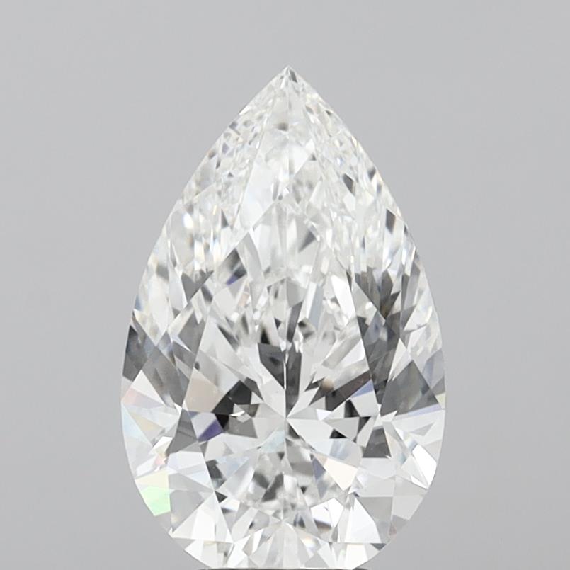 5.04 Carat Pear Shaped, Ideal Cut, D Color, VVS2 Clarity, IGI Certified Lab Grown Diamond