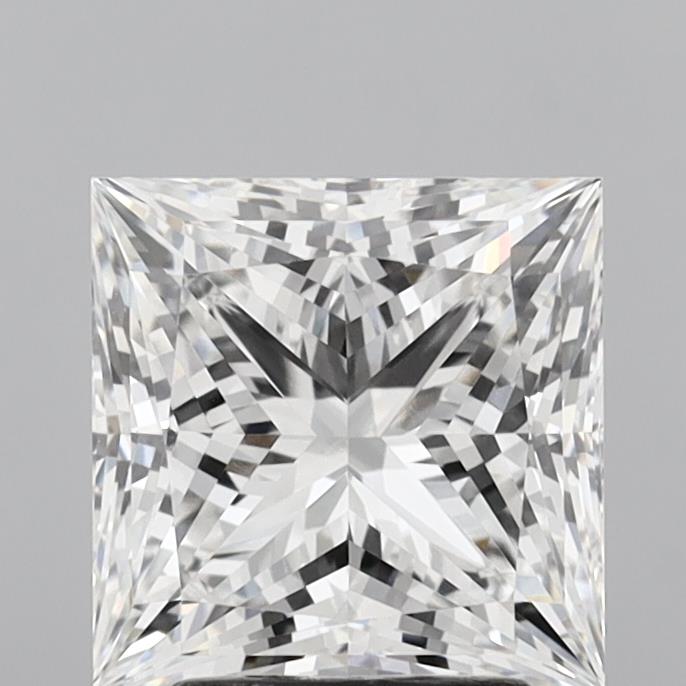 3.58 Carat Princess Shaped, Ideal Cut, F Color, VVS2 Clarity, IGI Certified Lab Grown Diamond