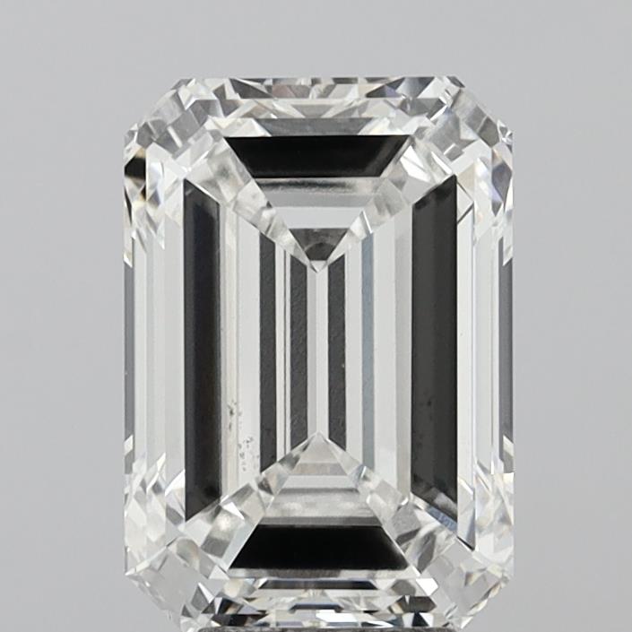 7.09 Carat Emerald Shaped, Excellent Cut, F Color, VVS2 Clarity, IGI Certified Lab Grown Diamond