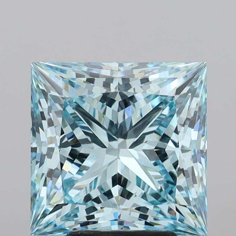 4.74 Carat Princess Shaped, Ideal Cut, VVS2 Clarity, IGI Certified Lab Grown Diamond