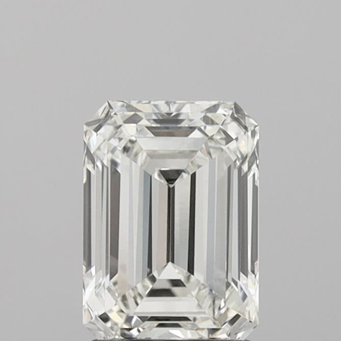 1.55 Carat Emerald Shaped, Ideal Cut, H Color, VVS2 Clarity, IGI Certified Lab Grown Diamond