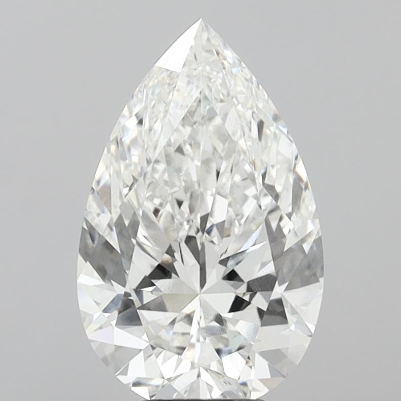 6.03 Carat Pear Shaped, Ideal Cut, E Color, VVS1 Clarity, IGI Certified Lab Grown Diamond