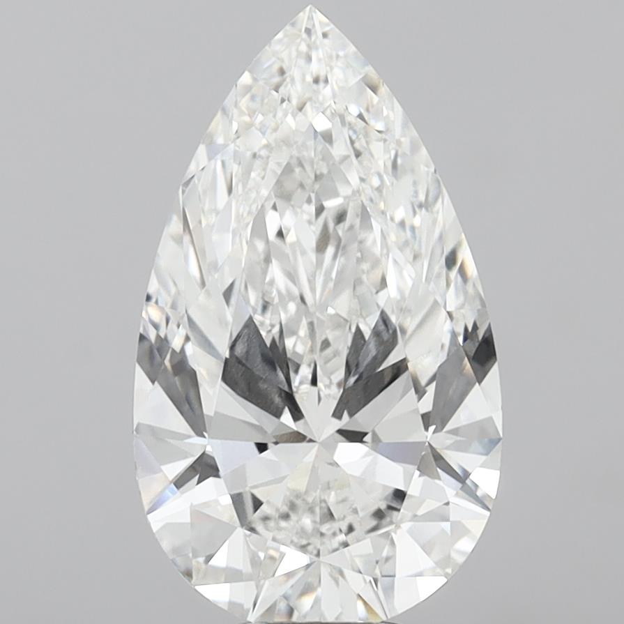8.10 Carat Pear Shaped, Ideal Cut, F Color, VVS2 Clarity, IGI Certified Lab Grown Diamond