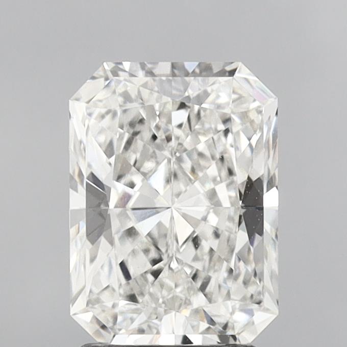 2.10 Carat Radiant Shaped, Ideal Cut, G Color, VVS2 Clarity, IGI Certified Lab Grown Diamond
