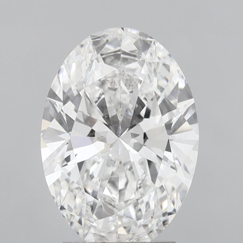 2.87 Carat Oval Shaped, Ideal Cut, D Color, VVS2 Clarity, IGI Certified Lab Grown Diamond