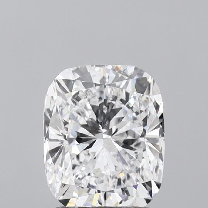 1.57 Carat Cushion Shaped, Ideal Cut, D Color, VVS2 Clarity, IGI Certified Lab Grown Diamond